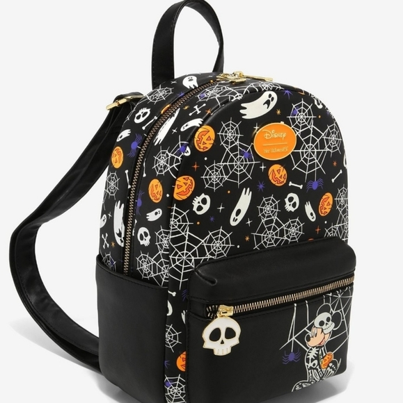 🎄SALE🎄 Her Universe Mickey Mouse Skeleton GITD Mini Backpack - Picture 3 of 5